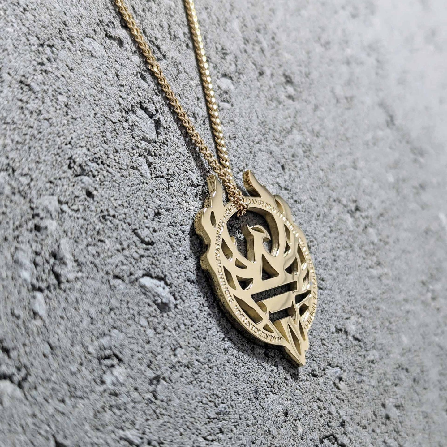PHOENIX NECKLACE WITH CHAIN - GOLD