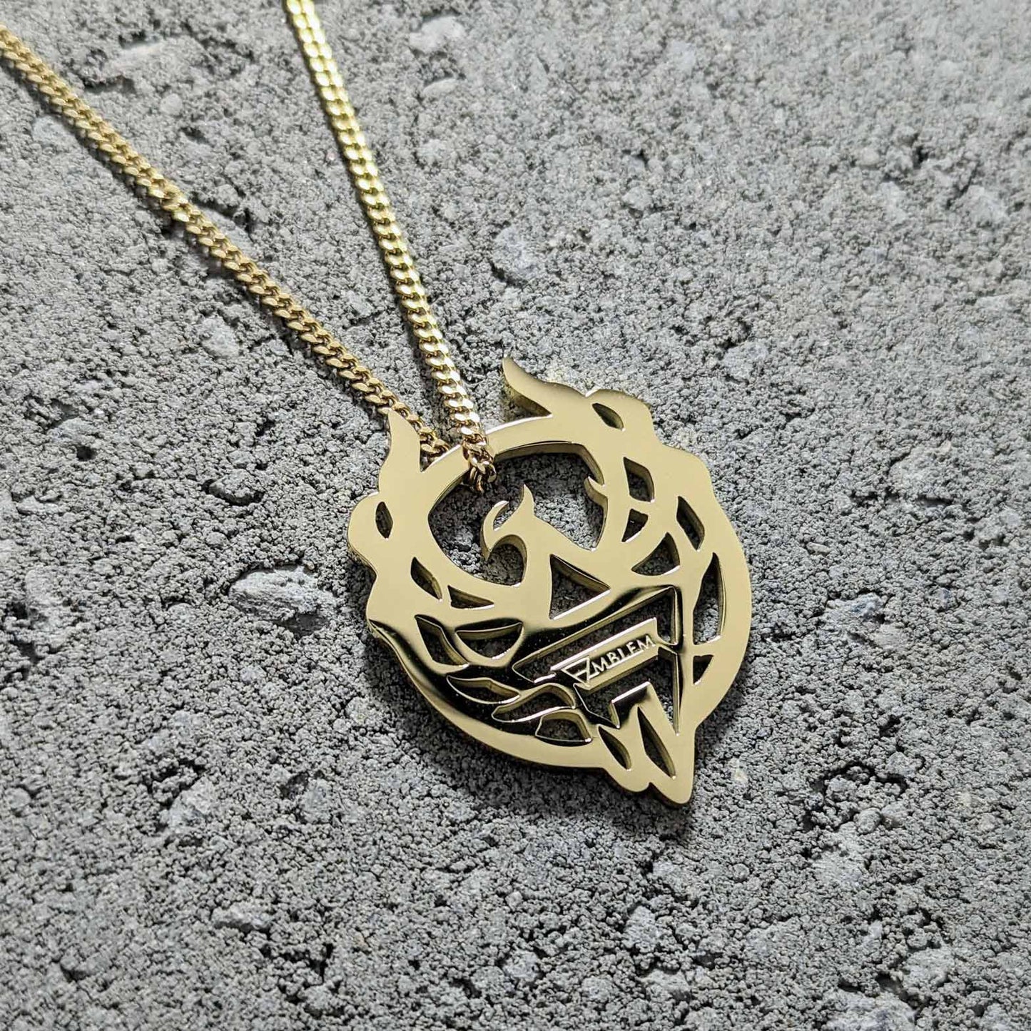 PHOENIX NECKLACE WITH CHAIN - GOLD