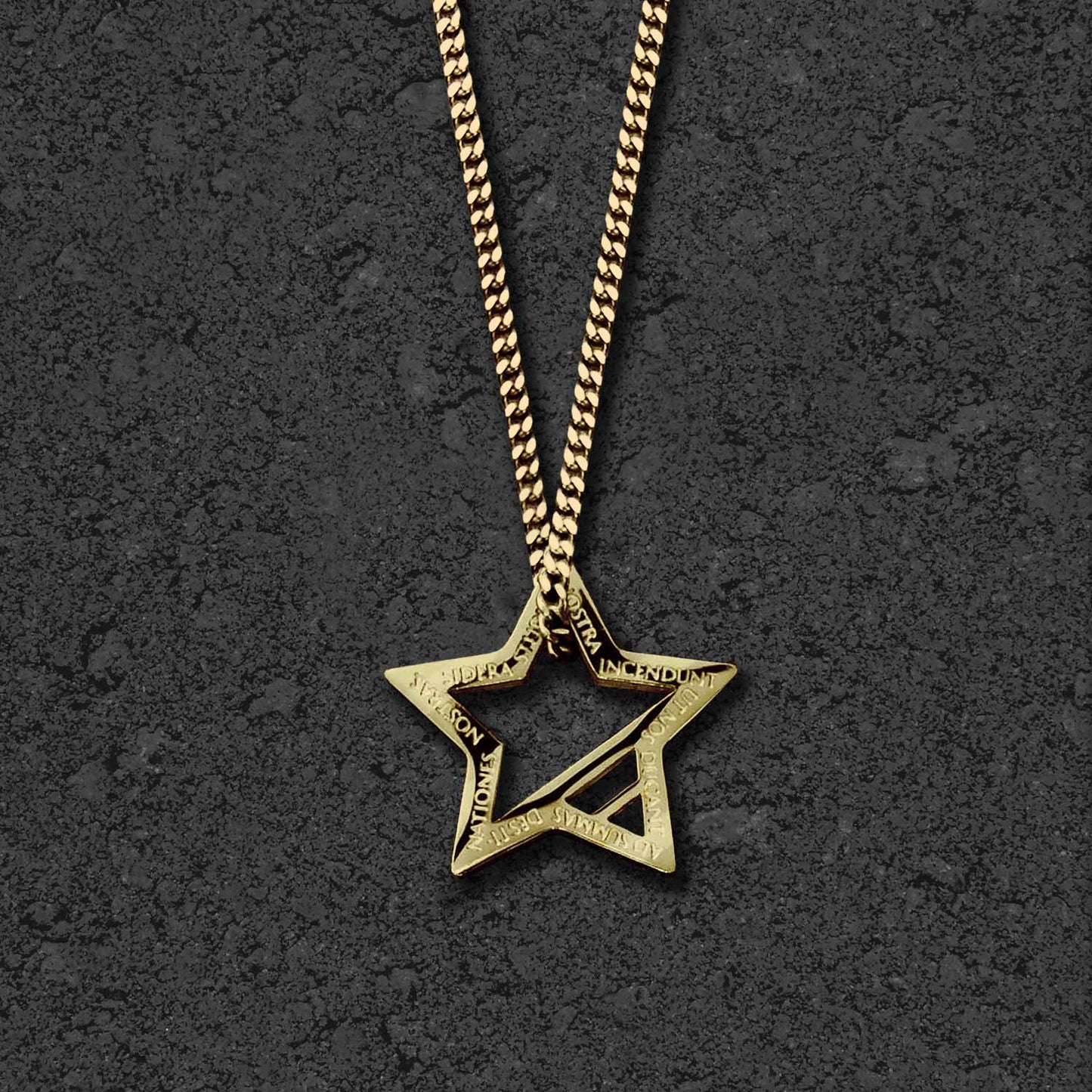STAR NECKLACE WITH CHAIN - GOLD