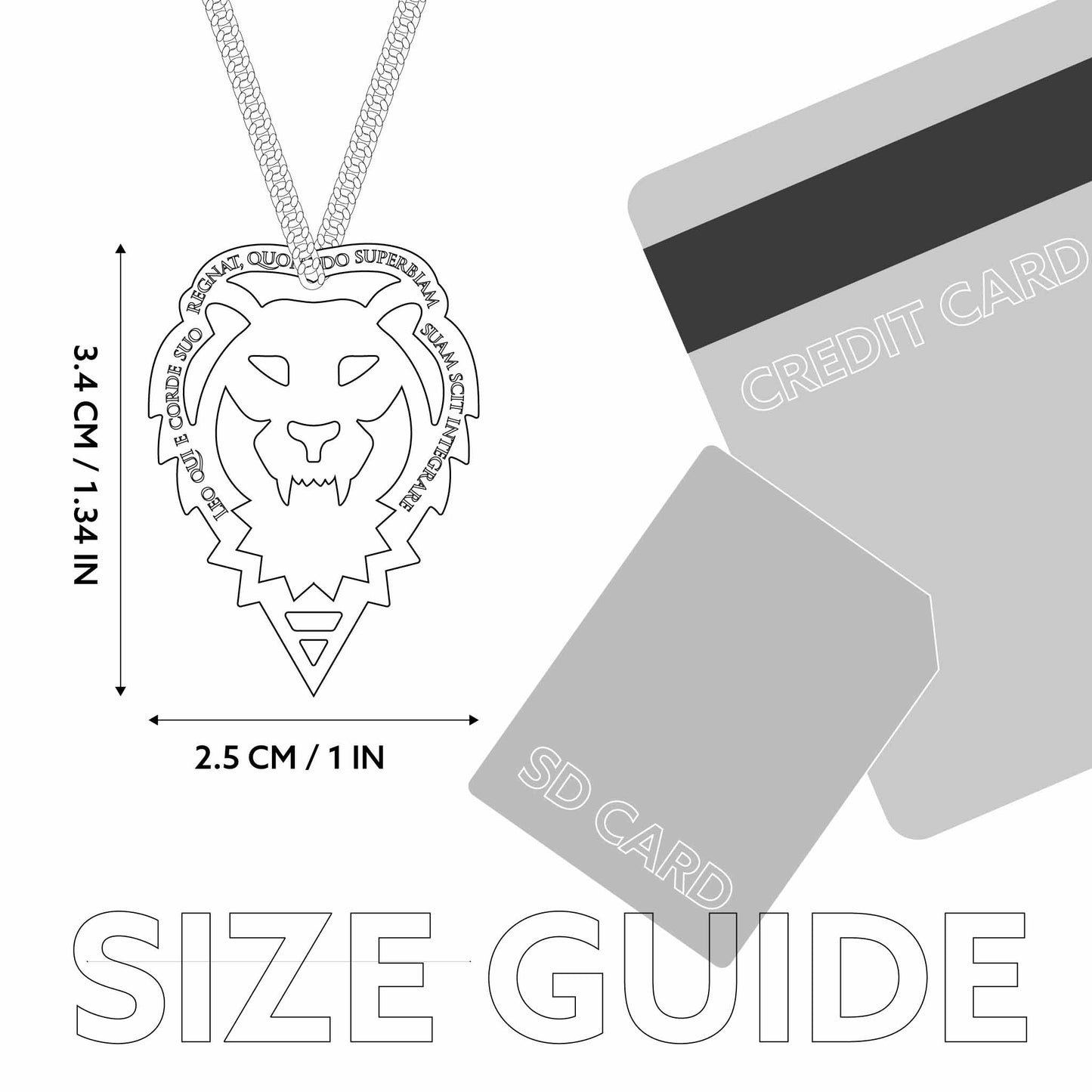 LION NECKLACE WITH CHAIN - GOLD